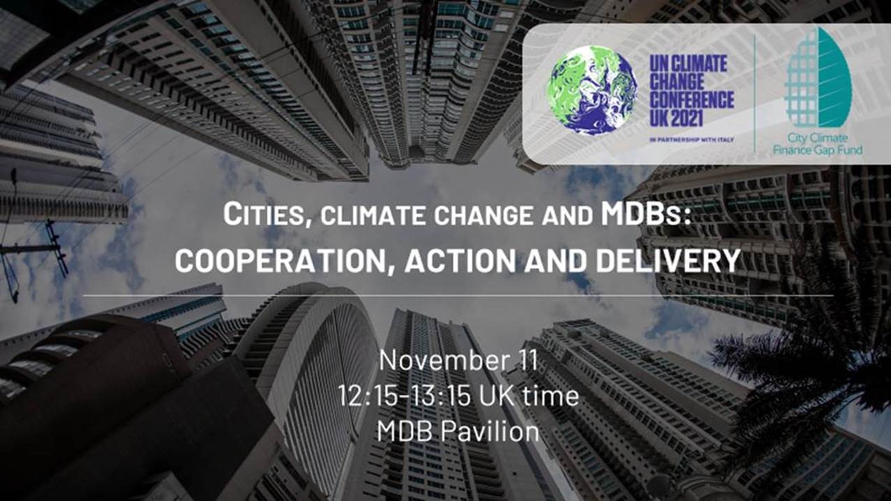 Cities, climate change and MDBs: cooperation, action and delivery