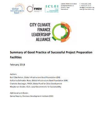 CCFLA - Summary of Good Practice of Successful Project Preparation Facilities